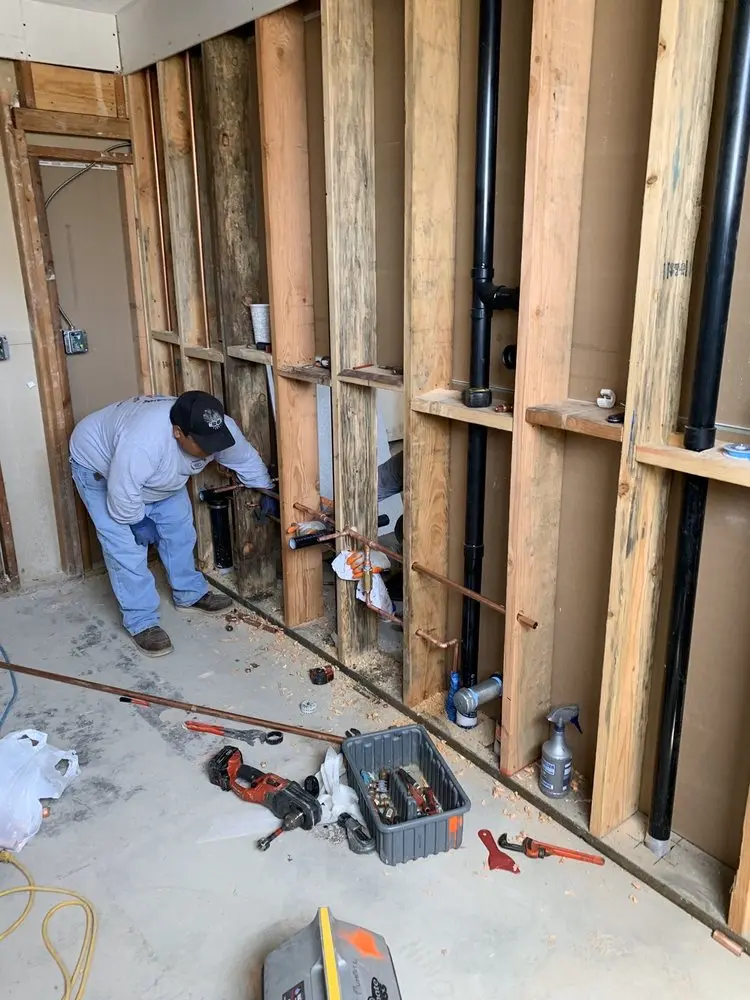 Commercial rough-in plumbing for Gas Line Repair in Dumbarton